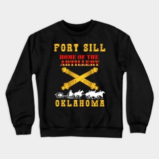 Fort SIll, Home of Artillery w Cassion - Gold X 300 Crewneck Sweatshirt